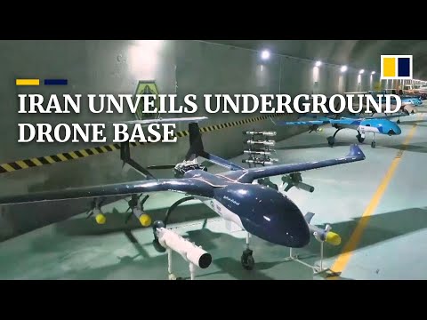 Iran unveils underground drone base amid warnings of retaliation against alleged assassination