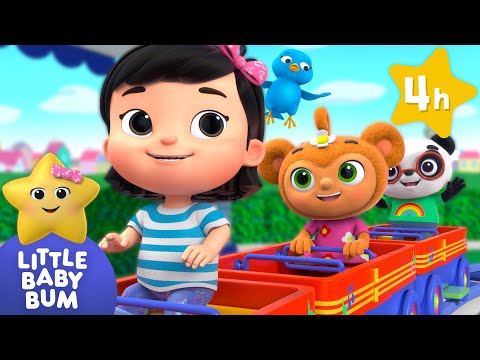 Wheels on Tootson the Train! ⭐ Four Hours of Nursery Rhymes by LittleBabyBum