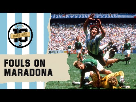 Crazy Fouls On Diego Maradona | FIFA World Cup