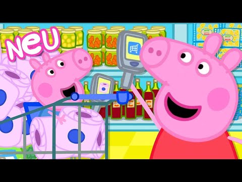 Peppa-Wutz-Geschichten | Supermarkt-Einkaufswagen-Rennen | Videos f&uuml;r Kinder