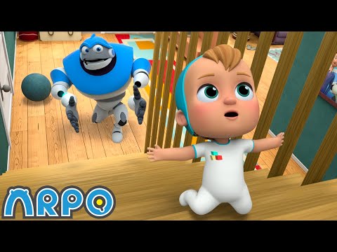 Move in Day! - Where's the Baby!? | ARPO The Robot | Funny Kids Cartoons | Full Episode Compilation