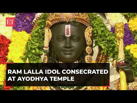 Ram Lalla idol consecrated at Ayodhya temple, PM Modi performs the rituals