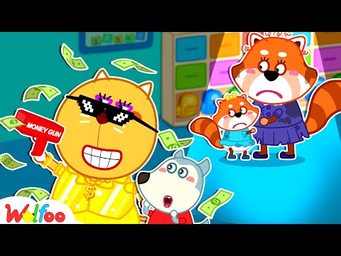 Wolfoo Wants a Rich Teacher - Rich vs Broke Teacher - School Stories for Kids 🤩 Wolfoo Kids Cartoon