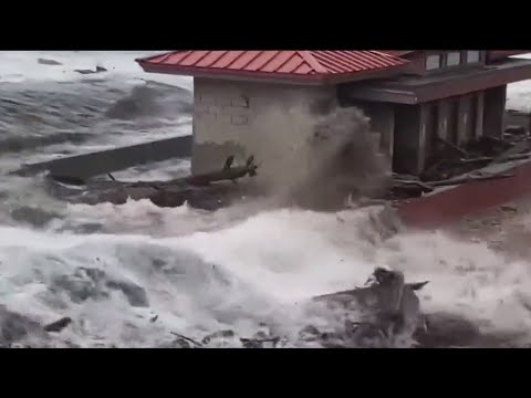 Evacuation warnings lifted after high surf and flooding shut down Santa Cruz, coastal areas