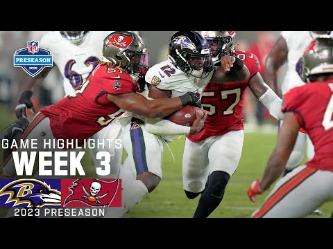 Baltimore Ravens vs. Tampa Bay Buccaneers | 2023 Preseason Week 3 Game Highlights