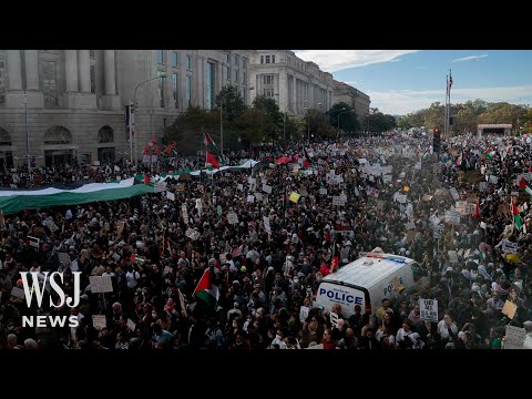 Watch: Tens of Thousands of Palestinian Supporters March in Washington | WSJ News