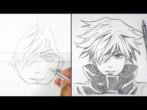 How to Draw Gojo Satoru Easy Tutorial | Anime Drawing