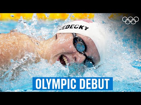 15-Year-Old Katie Ledecky's 🇺🇸 First Olympic Race!