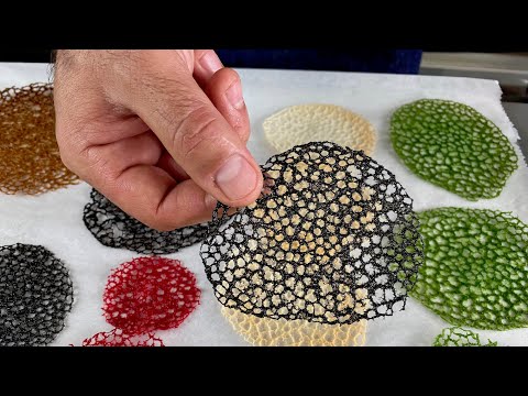 Como hacer Tejas Coral para decorar tus postres /How to make Tuile Coral for garnish your Desserts.