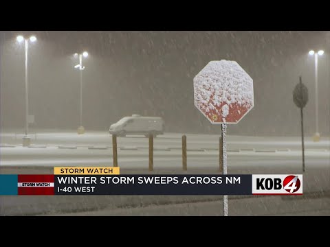 Winter storm sweeps across New Mexico