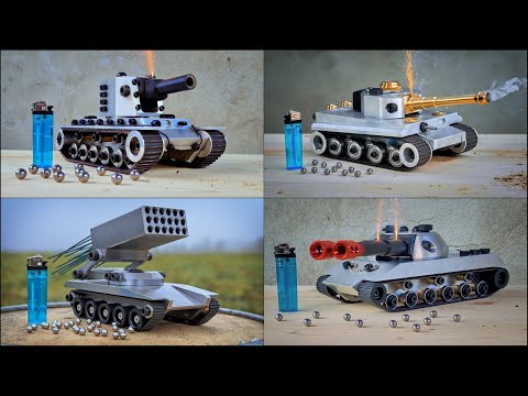 4 Best Powerful mini Cannnon Tanks ( KV-2, Object 703 II, TOS-1A, Tiger I )