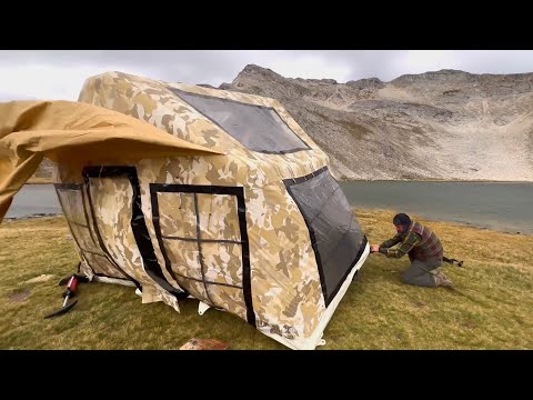 WE HAD TO PACK UP THE TENT DUE TO THE SEVERE STORM