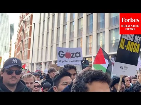 Pro-Palestinian Protesters March In London, U.K.