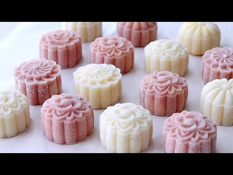 Snow Skin Mooncake🥮No-Bake!（classic egg custard filling） | Cong Cooking