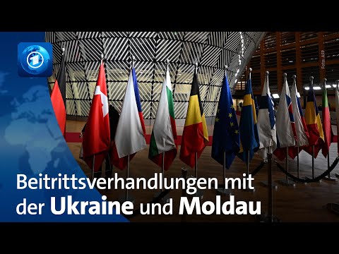 EU-Gipfel: Beitrittsverhandlungen mit der Ukraine und der Republik Moldau