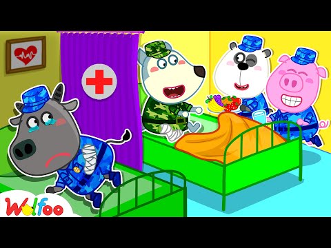 Don't Leave Me! Captain Bufo Feels Lonely 😢 Wolfoo Went to the Military Hospital 🤩 Kids Cartoon