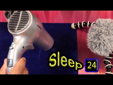 24 HOURS - White Noise - Music for Sleeping - Children and Babies, Sound of hairdryer