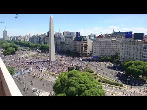 Argentina campe&oacute;n del mundo, &uacute;ltimo penal, el gran estallido final desde el obelisco.