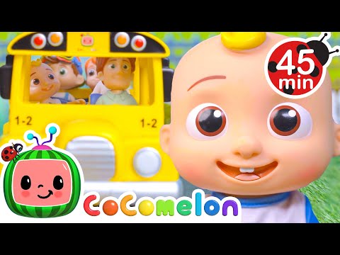 Baby JJ's Wheels On The Bus - Toy Version | CoComelon Toy Play Learning | Nursery Rhymes for Babies