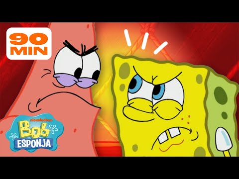 Bob Esponja | 90 MINUTOS de Brigas entre Bob Esponja e Patrick! 💥 | Bob Esponja em Portugu&ecirc;s