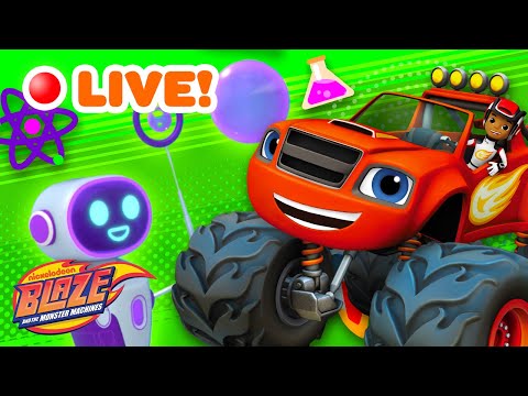 🔴LIVE: Blaze Plays Science Games &amp; Learns MARATHON! w/ AJ &amp; Gabby | Blaze and the Monster Machines