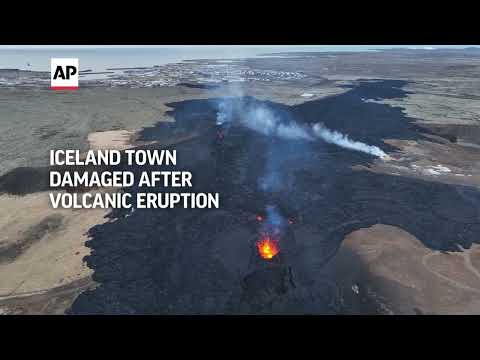 Fishing town damaged after Iceland volcano erupts