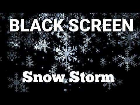 BLACK SCREEN | Snow Storm Relaxation Sleep sound