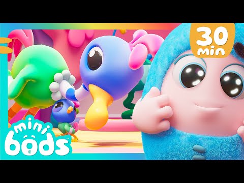 Mom And Baby Bird! - Minibods | Mini Oddbods | Baby Oddbods | Funny Cartoons For Kids