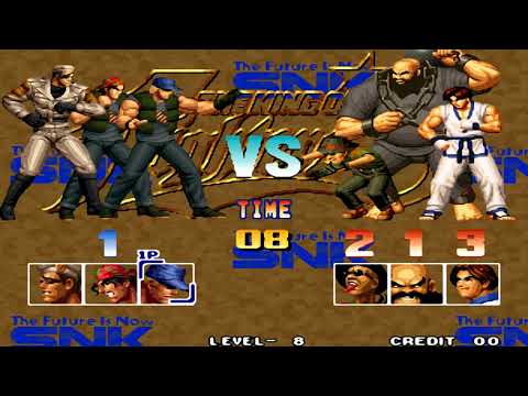 The King of Fighters '95 (1CC Level 8) - IKARI WARRIORS TEAM Heidern, Ralf, Clark Playthrough