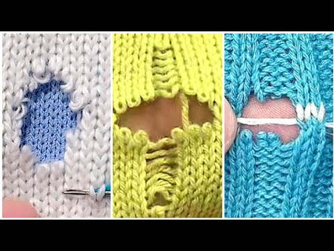 3 Great Ways to Repair Holes in Knitted Sweaters at Home Yourself 💎Beginner's Tutorial🤗