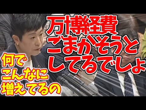 【話が違う大阪万博】どんどん経費が膨れ上がる万博に、本当はわかっててごまかそうとしてるんじゃないかと疑う辻元清美議員 