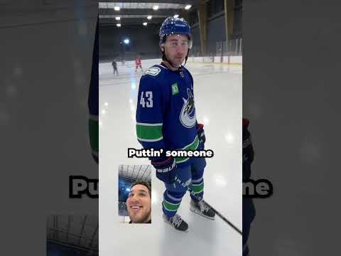 Skating a lap with Quinn Hughes the captain of the Vancouver Canucks