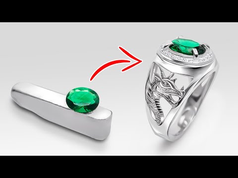 How to make Silver Signet Dragon ring - How it's made Jewellery