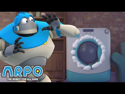 Arpo the Robot | Washing Machine DISASTER | Cartoon Compilation | Funny Cartoons for Kids