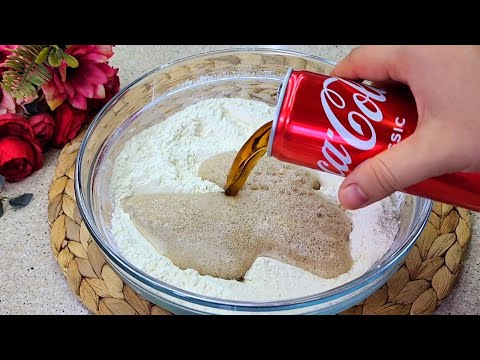 Grandpa taught me! Just add Coca-Cola to the flour! Few people know this secret!