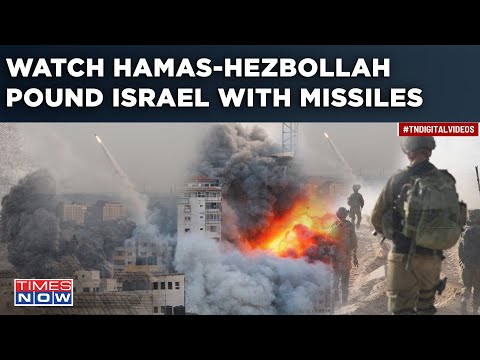 Watch Hamas-Hezbollah Pound Israel| Scary Aftermath As Missiles, Rockets Strike Israeli Cities