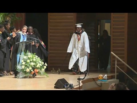 Teen Paralyzed In Shooting Surprises Classmates &amp; Walks Graduation