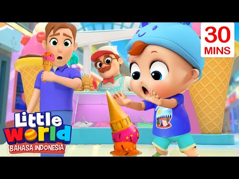 Makan Es Krim Kesukaanku | Kartun Anak | Little World Bahasa Indonesia