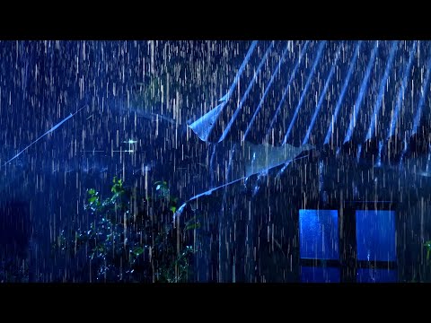 Rain on Roof | Forget Insomnia and Anxiety with Heavy Rain and Intense Thunder at Night