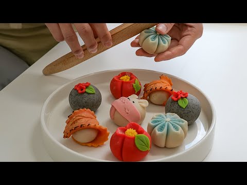 Art of Making Handmade Japanese Flower Cake - Korean Street Food