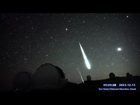 ハワイ・マウナケア星空ライブカメラ 2023年12月13日UTの流星ダイジェスト/Meteors over Maunakea, Hawaii, Dec 13 2023 UT