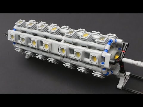 Build &amp; Test Lego Engines: V8, U12, H16, X24, multirow-radial-42, S100