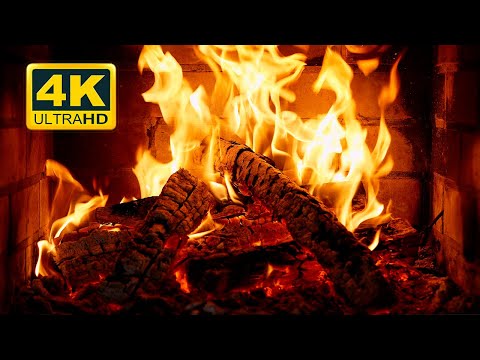 🔥 Cozy Fireplace 4K (12 HOURS). Fireplace with Crackling Fire Sounds. Crackling Fireplace 4K