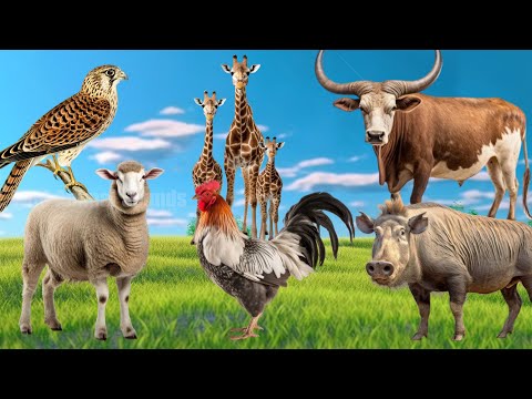 Lovely Animal Sounds Around Us: Boar, Falcon, Sheep, Bull, Rooster, Giraffe,... - Music For Relax