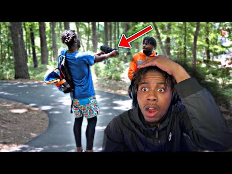 Reaching In My Bag Prank Infront Of Gangsters In HOOD GONE WRONG! | (Reaction !!!)