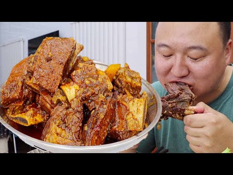 Mukbang Asmr |10 Catties Of Beef Ribs Are Braised Beef Ribs In Sauce, Bursting With Juice!