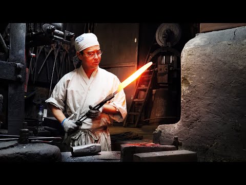 Process of Making Japanese Knife - Samurai Sword Master - 和包丁の作り方 Katana 日本刀 大阪 堺 水野鍛錬所