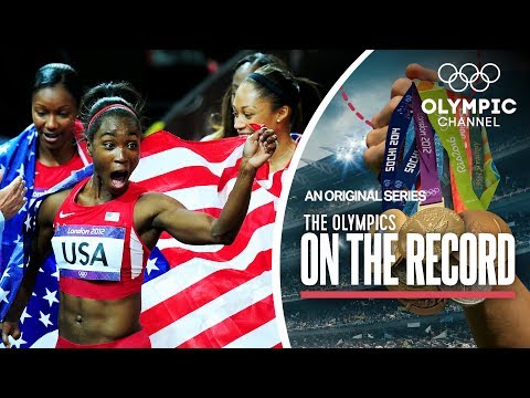 USA breaks 4x100M Women's Records In London 2012 | The Olympics On The Record