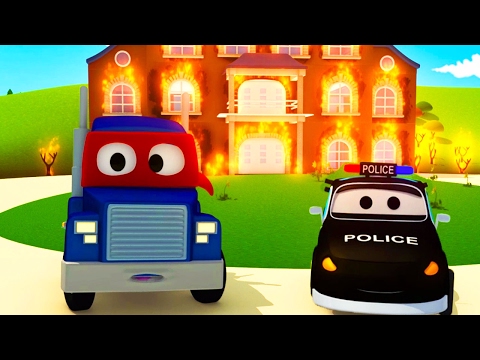 The Car Patrol: fire truck and police car Supertruck needs help! in Car City 🔥🔥 Cars cartoons