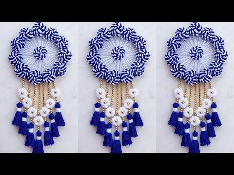 EASY WOOLEN DOOR HANGING TORAN | DIY WOOLEN TORAN MAKING | DOOR HANGING CRAFT IDEAS | NAVRATRI TORAN